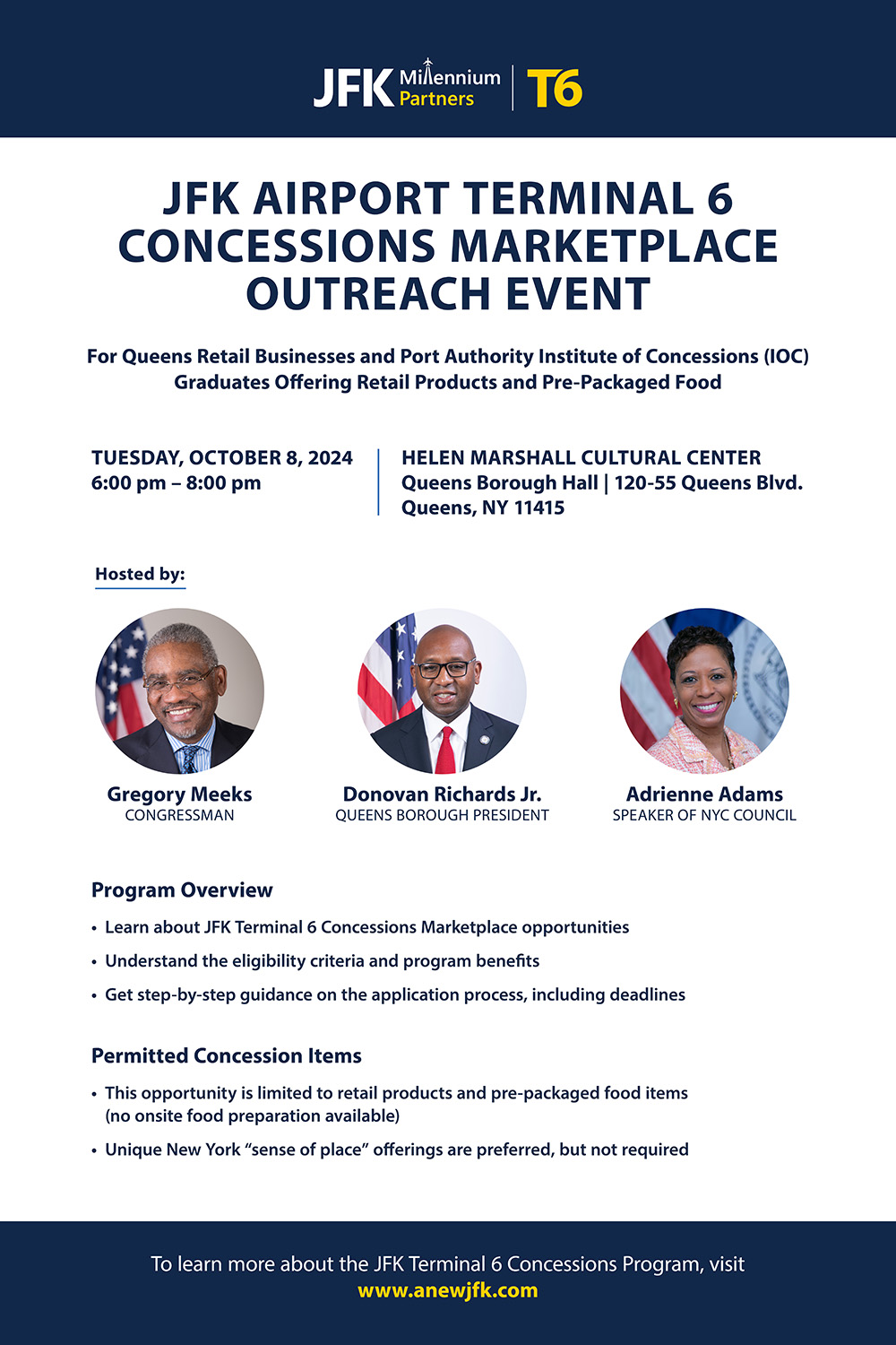Concessions Marketplace Outreach Event Poster